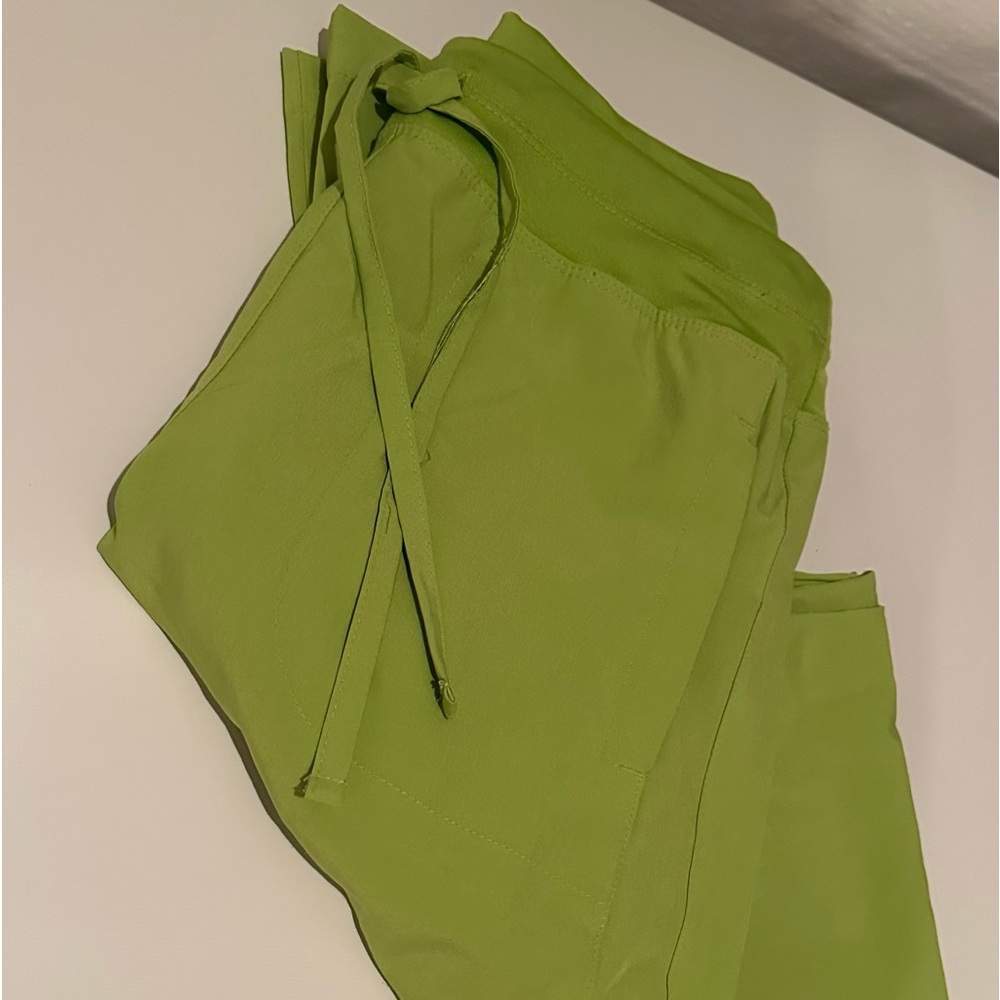 Lime green scrub pants